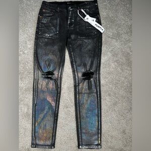 Purple Brand Hickory Overdye Skinny Jeans Antricite